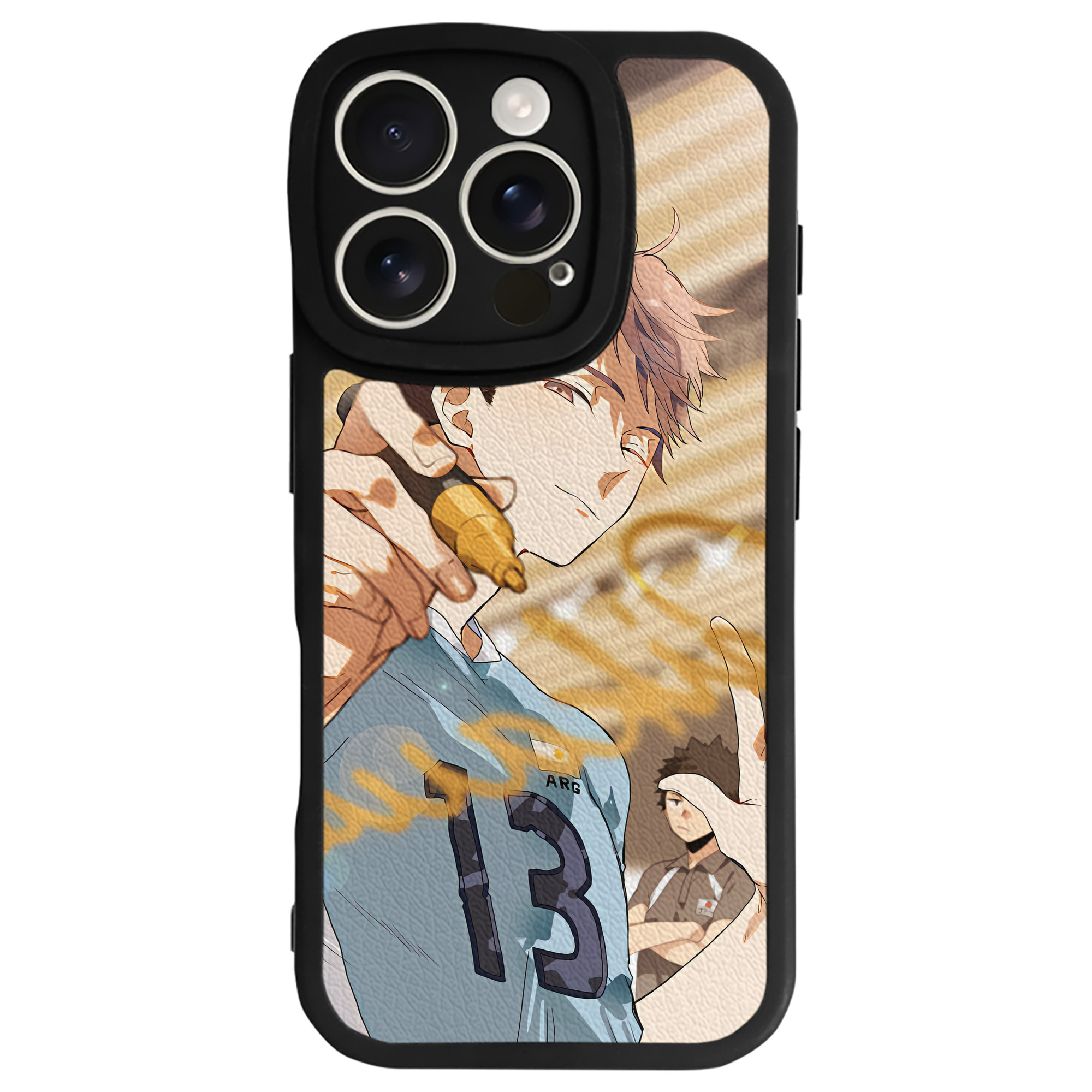 （画像用） ハイキュー!! Haikyu!! 【iPhone 16シリーズ対応】シリコンスマホケース（レザー調） 材質：シリコン